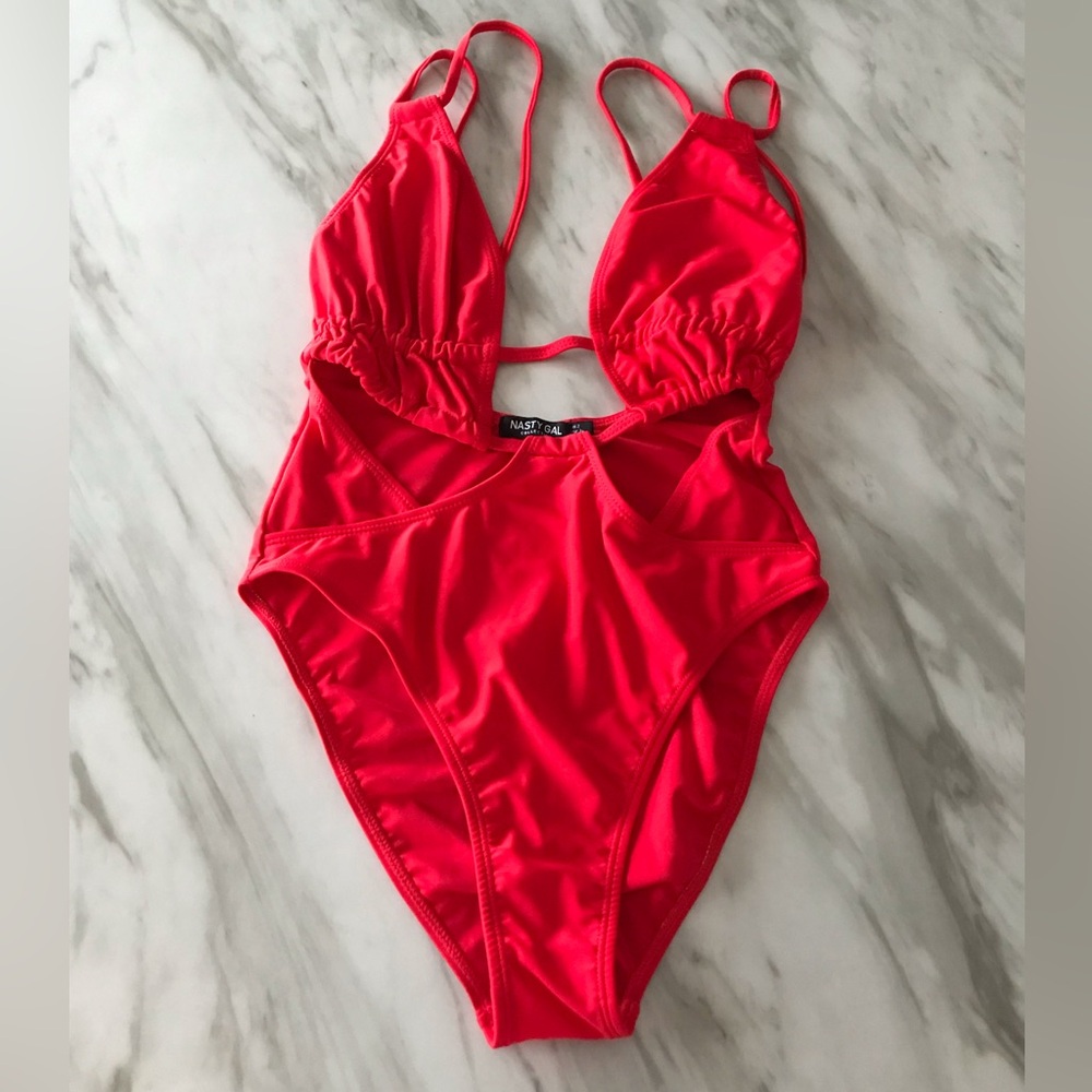 Nasty gal Red One Piece Swimwear